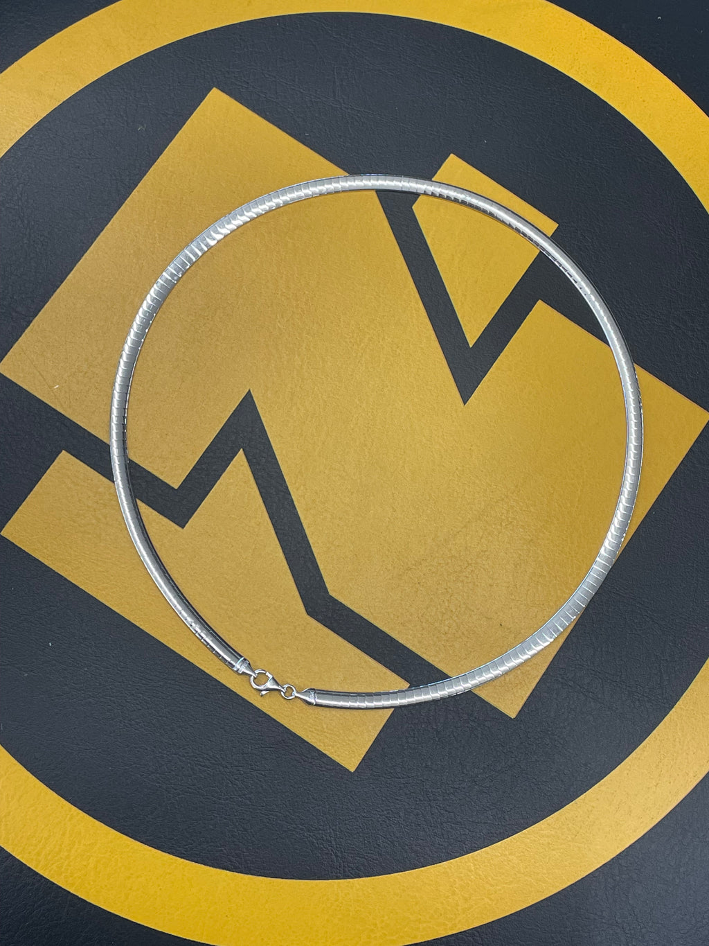 10K Two Tone Omega Necklace