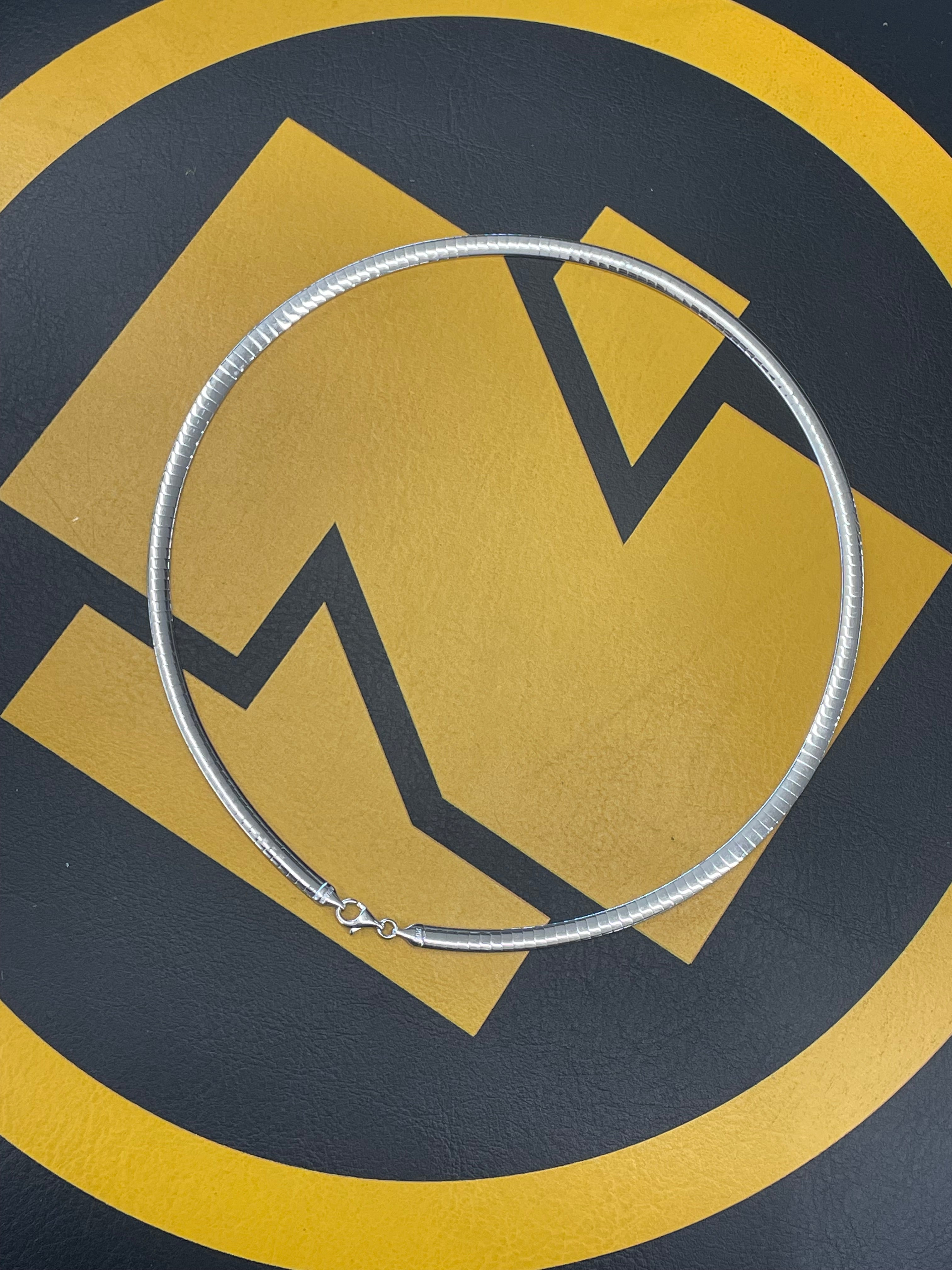 10K Two Tone Omega Necklace