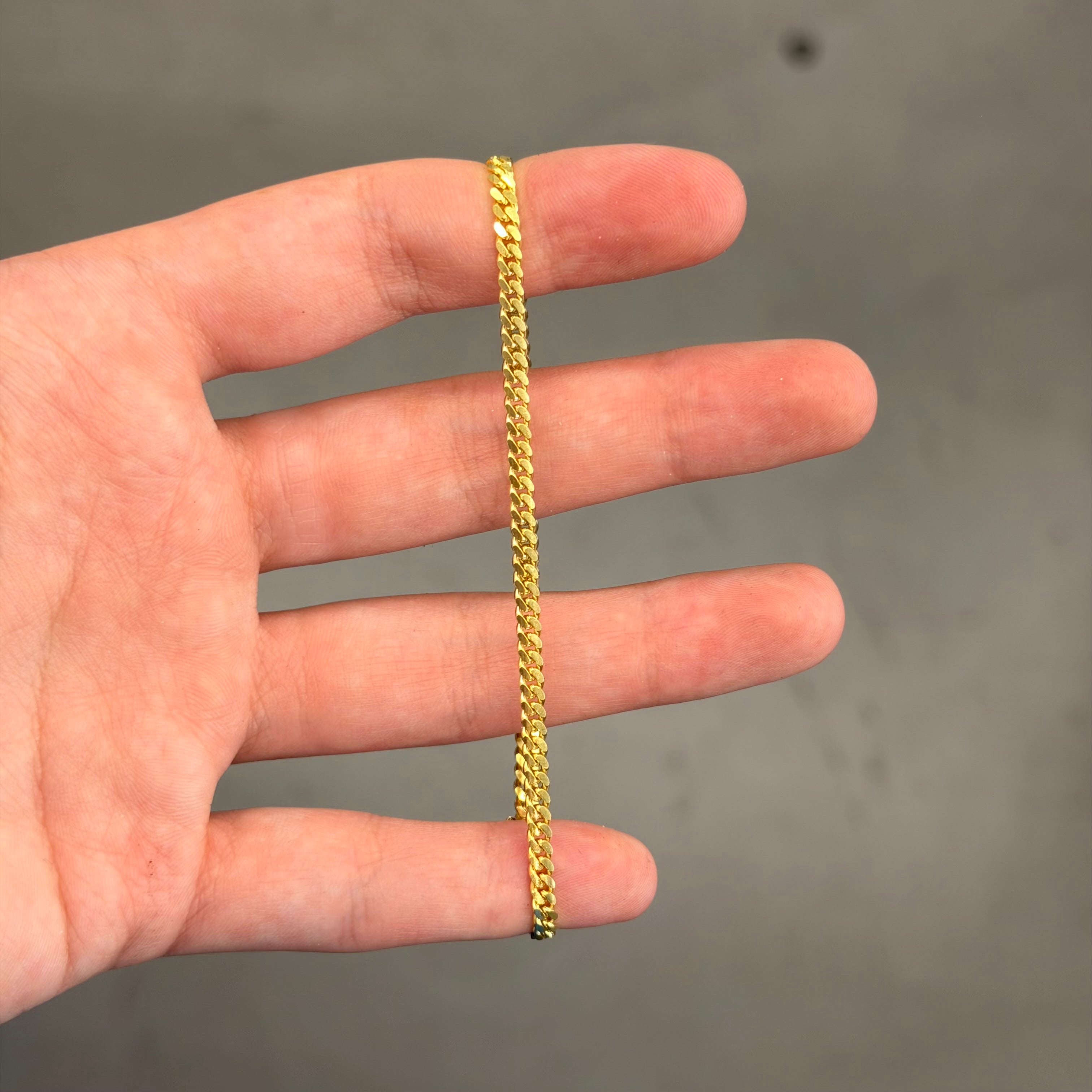 New 10K Yellow Golf Solid Cuban Link Bracelet