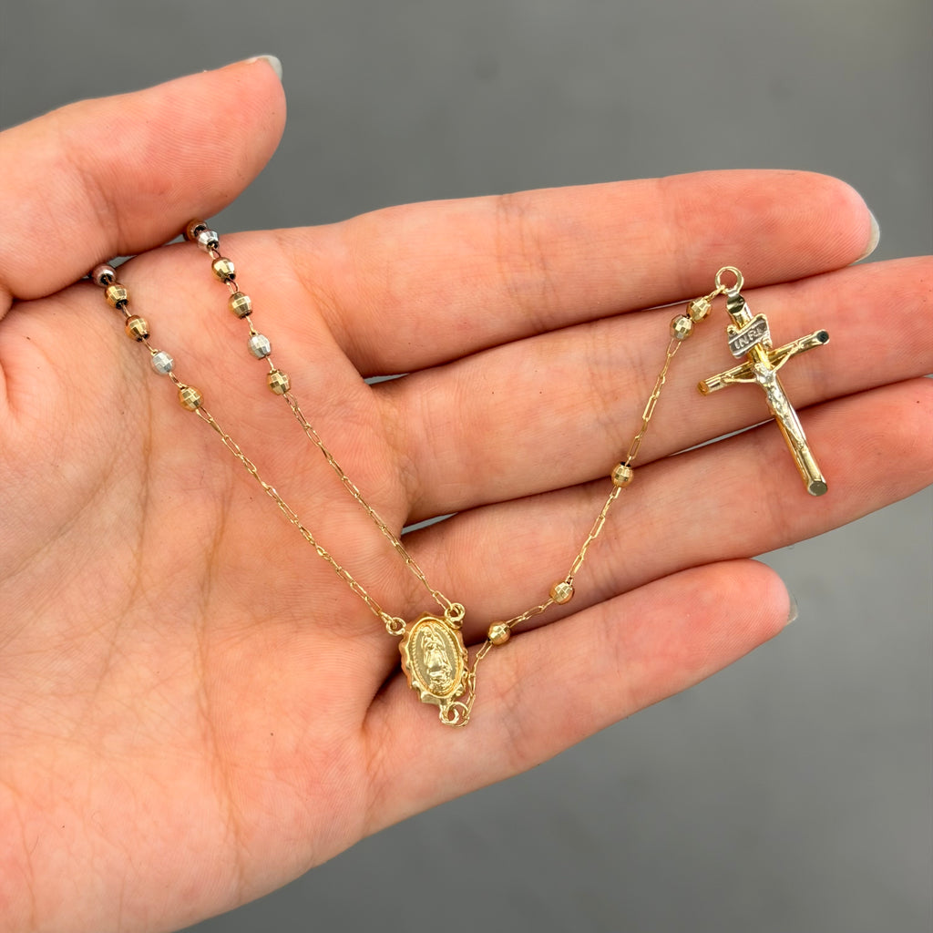 14K Gold Two-Tone Rosary