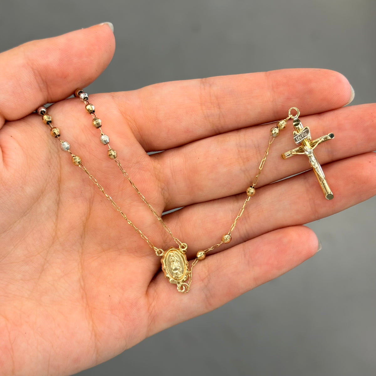 14K Gold Two-Tone Rosary