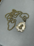 New 10K Yellow Gold Rope Necklace With Virgin Mary Charm