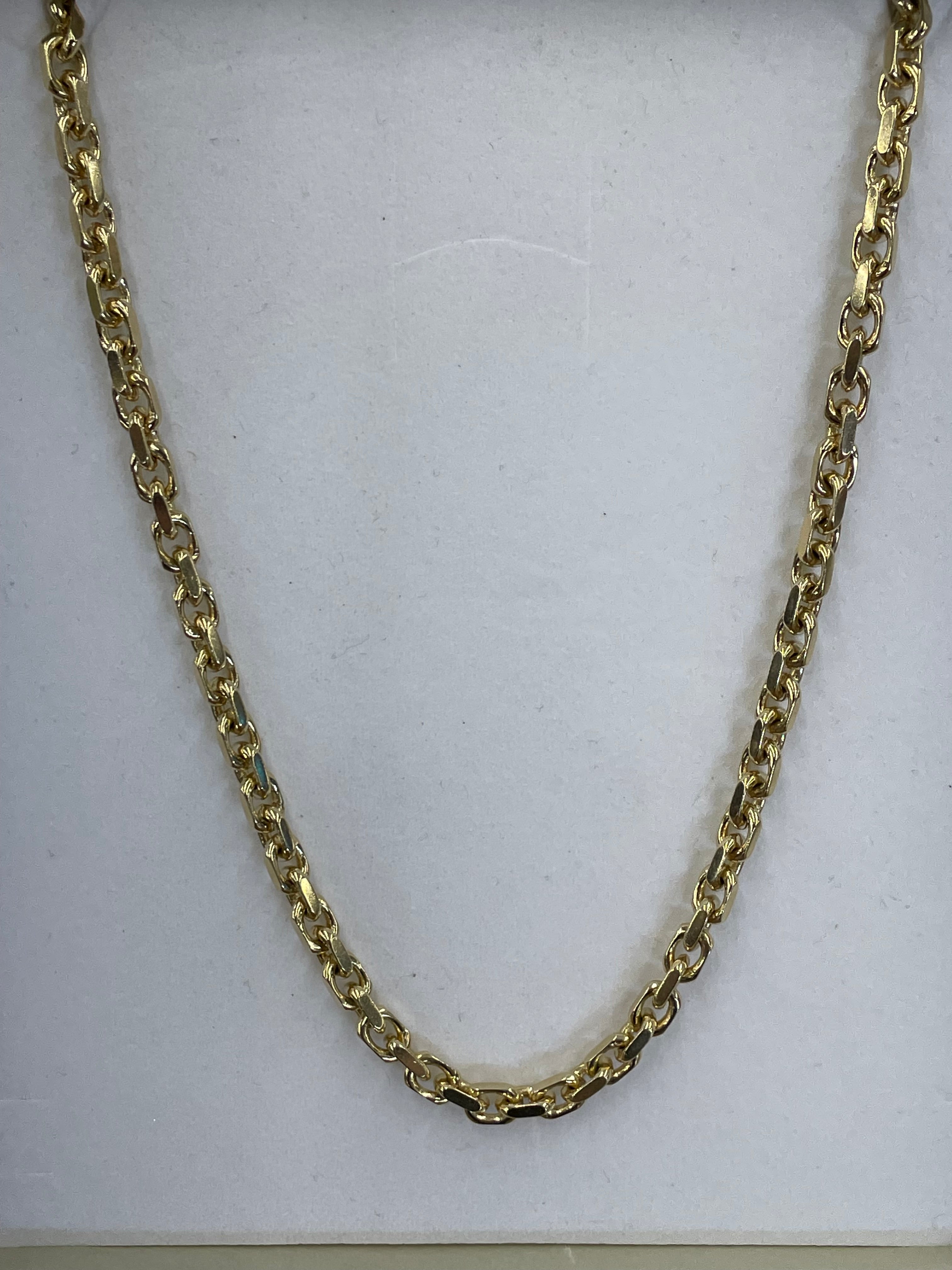 New 10K Yellow Gold Anchor Chain