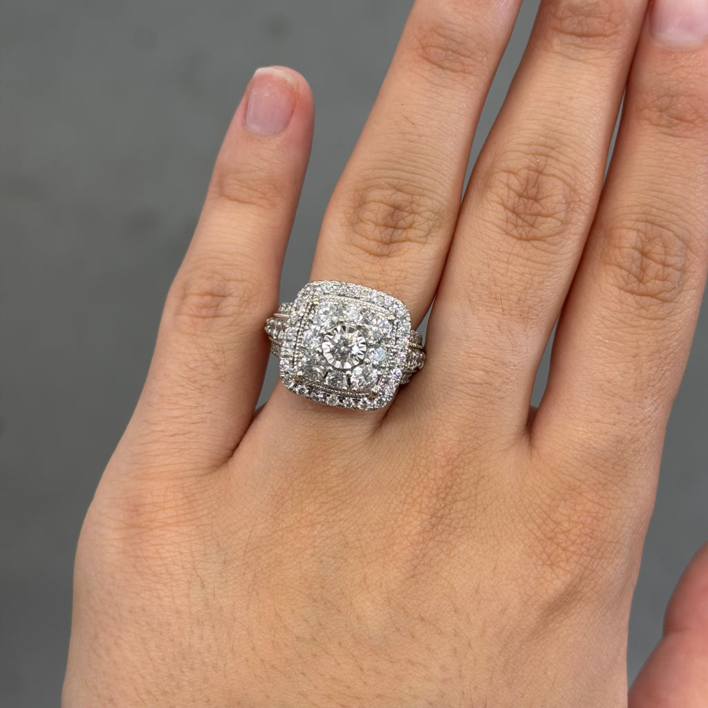 10K White Gold Women’s Engagement Ring 1 CTTW