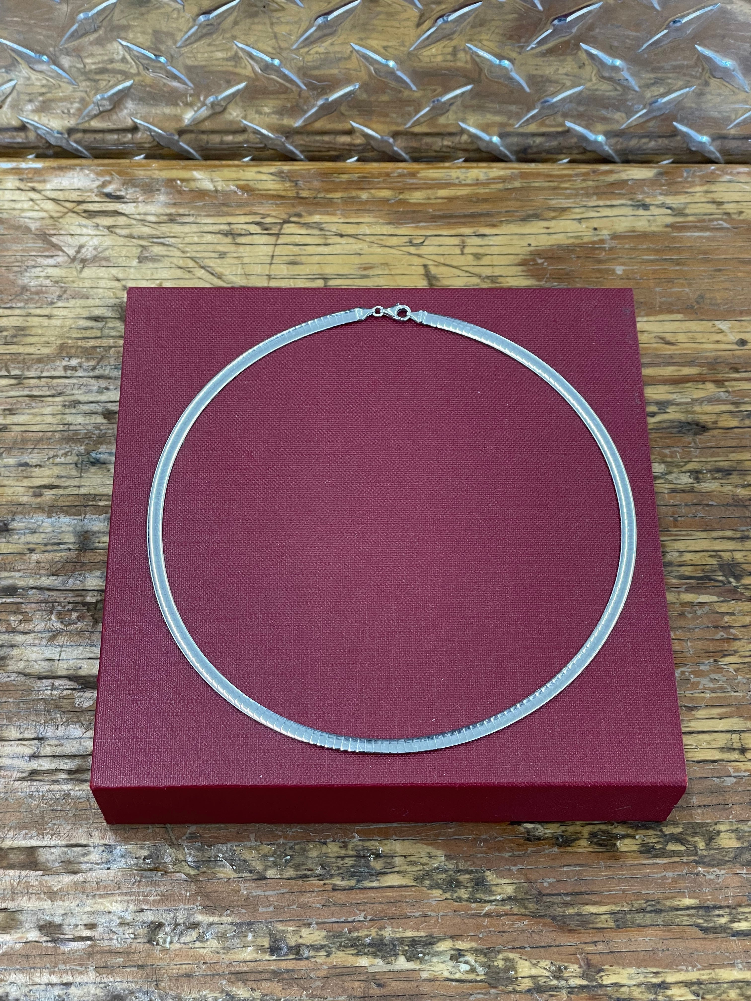 10K Two Tone Omega Necklace