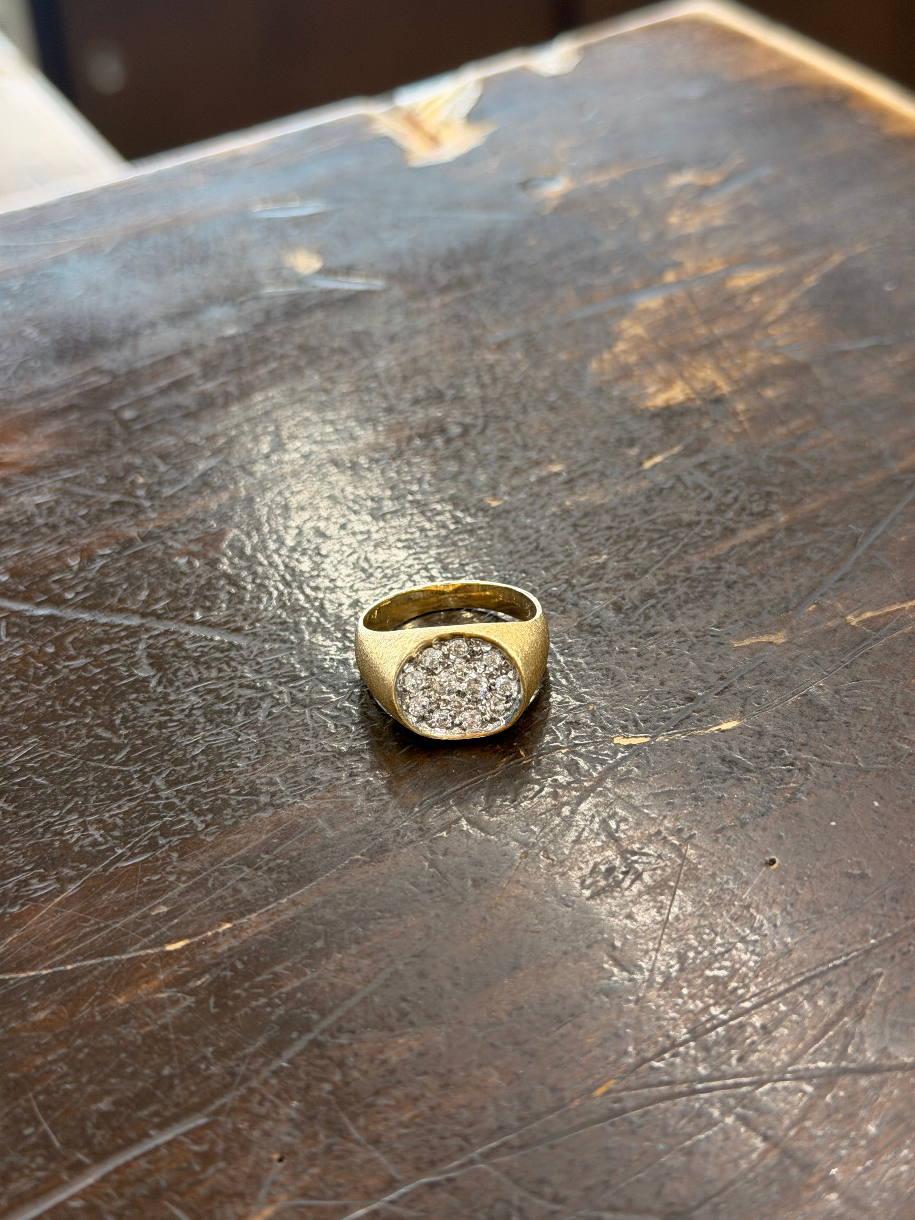 14K Yellow Gold Men’s Ring 1 CT TW
