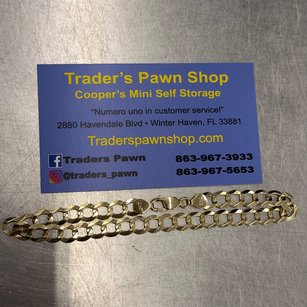 14K Yellow Gold Curb Link Bracelet