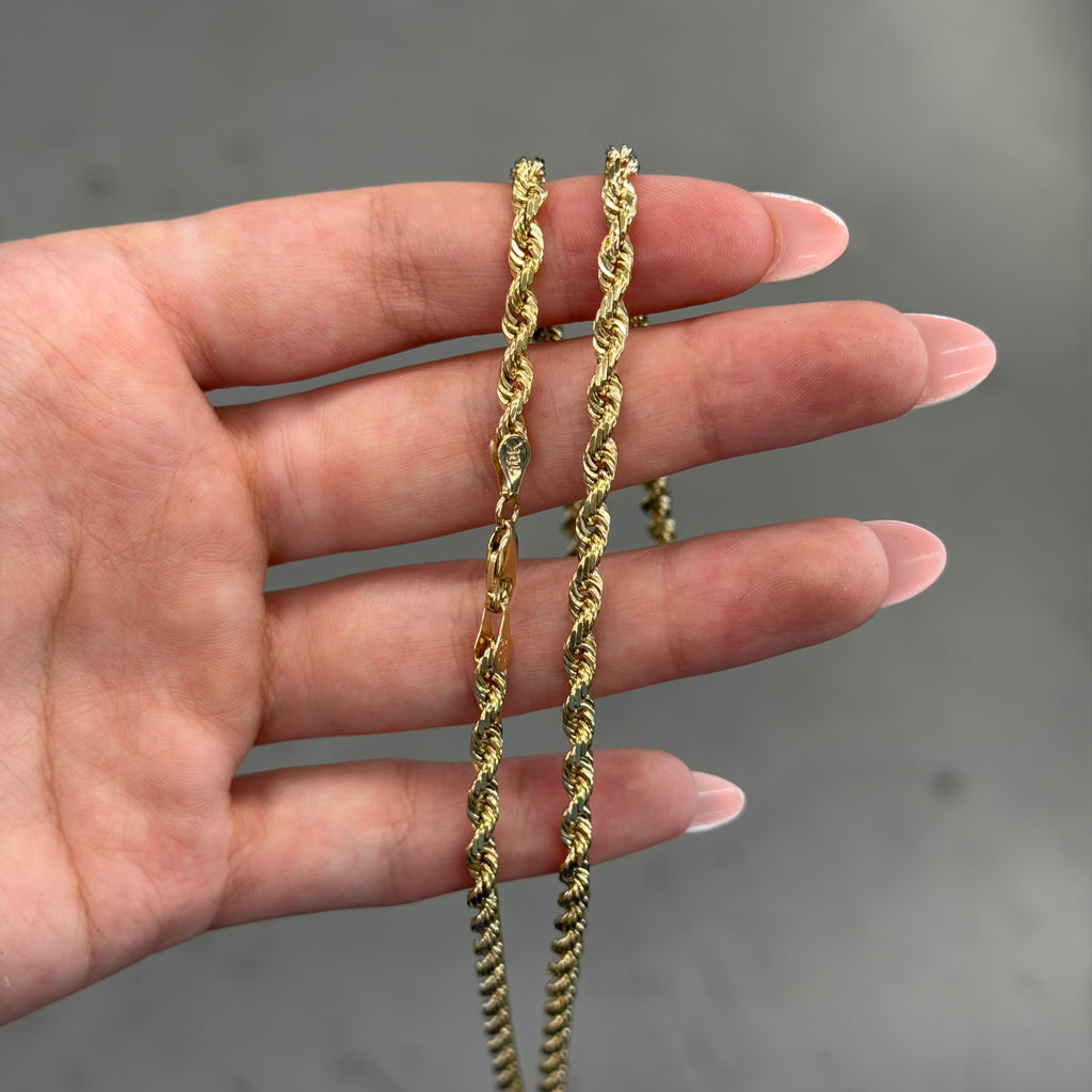 10K Yellow Gold Rope Necklace