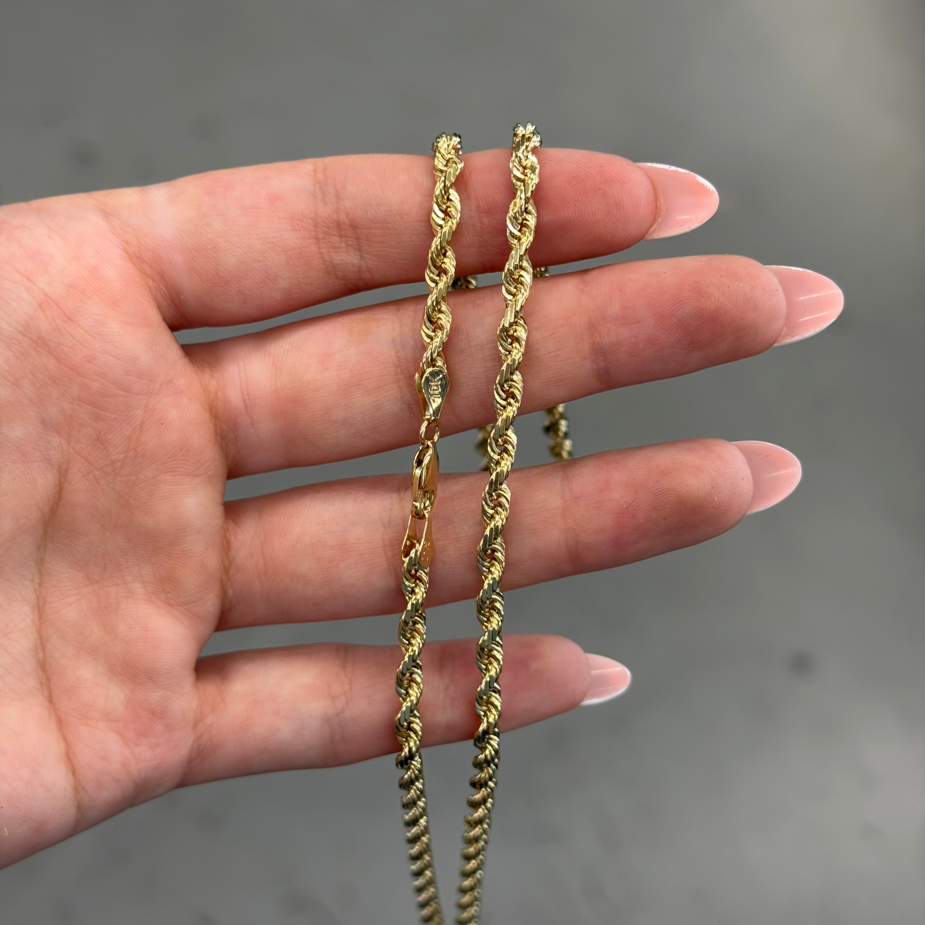 10K Yellow Gold Rope Necklace