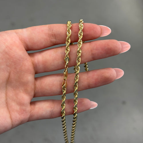 10K Yellow Gold Rope Necklace