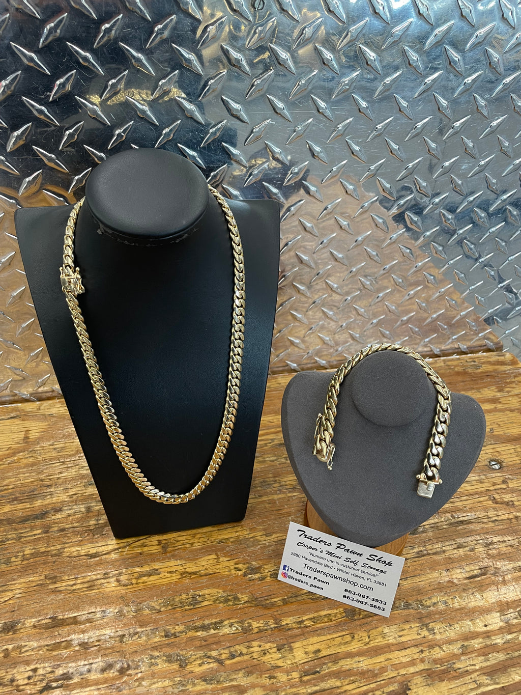 10K Yellow Gold Solid Cuban Link Necklace
