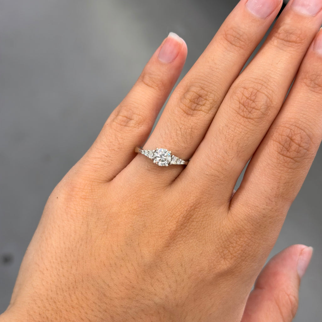 Women’s 18K White Gold Engagement Ring 1.5 CTTW