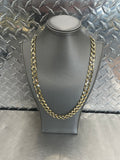 New 10K Yellow Gold Solid Curb Link Necklace