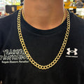 10K Yellow Gold Solid Curb Link Necklace