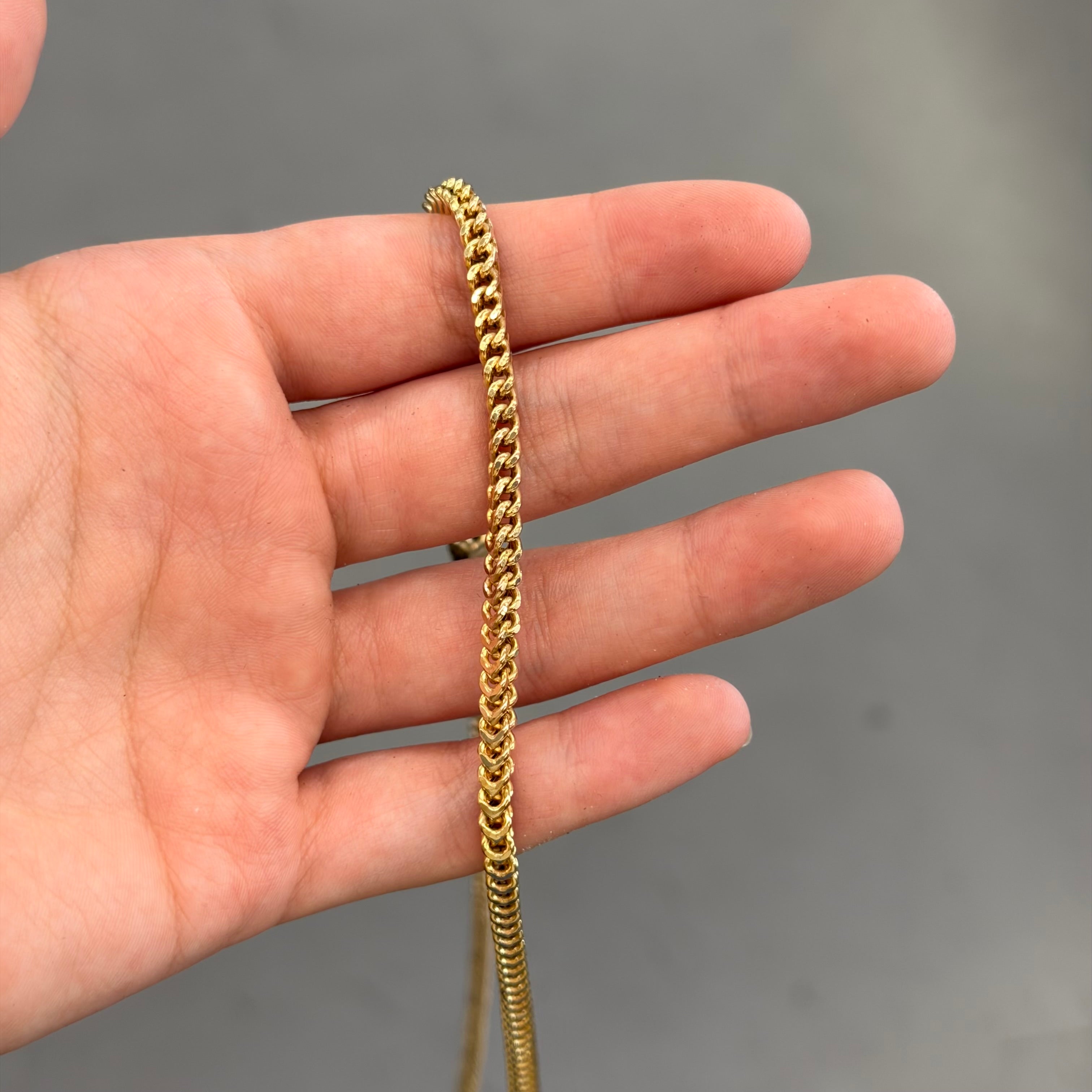 10K Yellow Gold Semi Solid Franco Chain