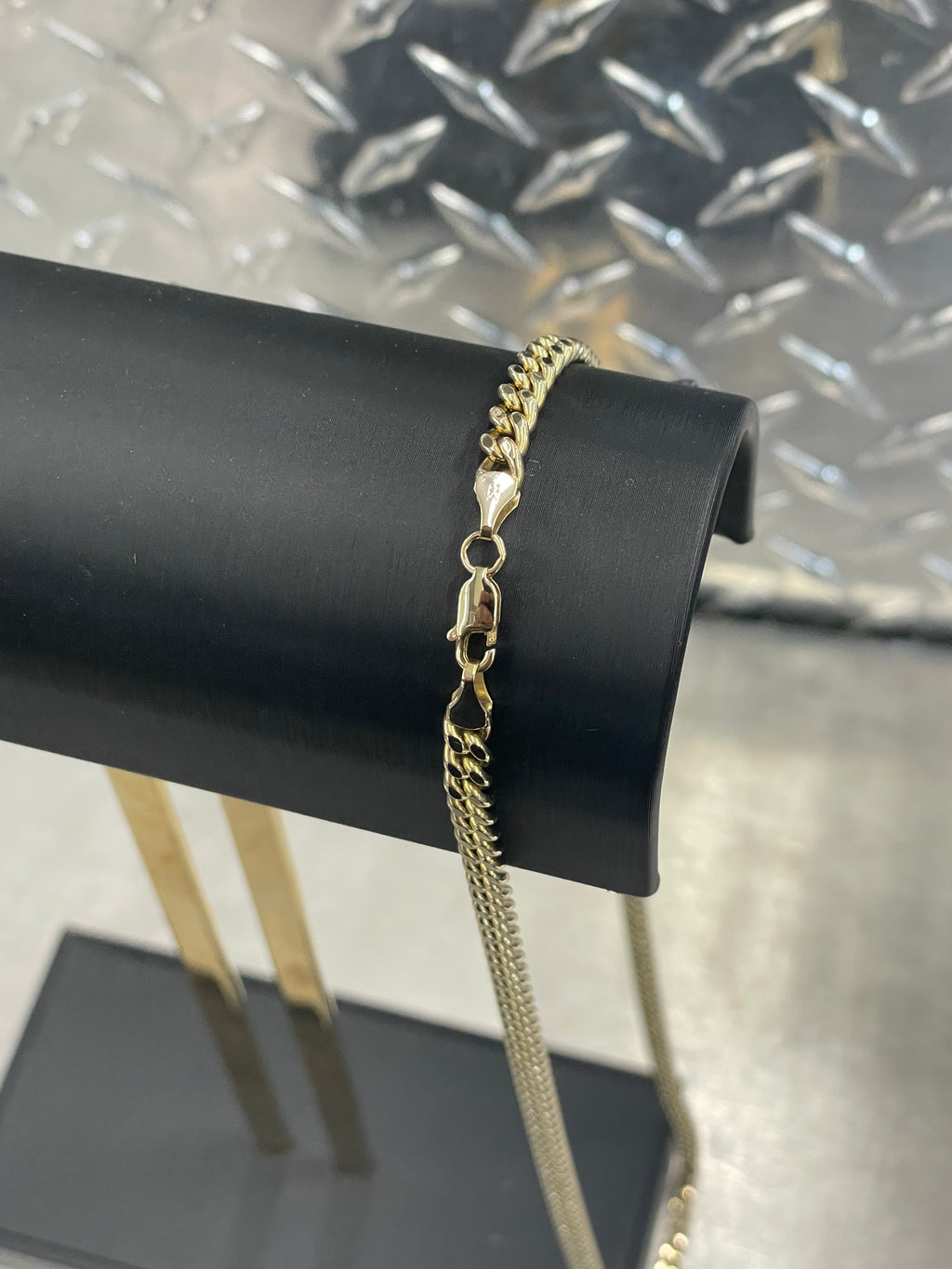 10K Yellow Gold Semi Solid Cuban Link Necklace