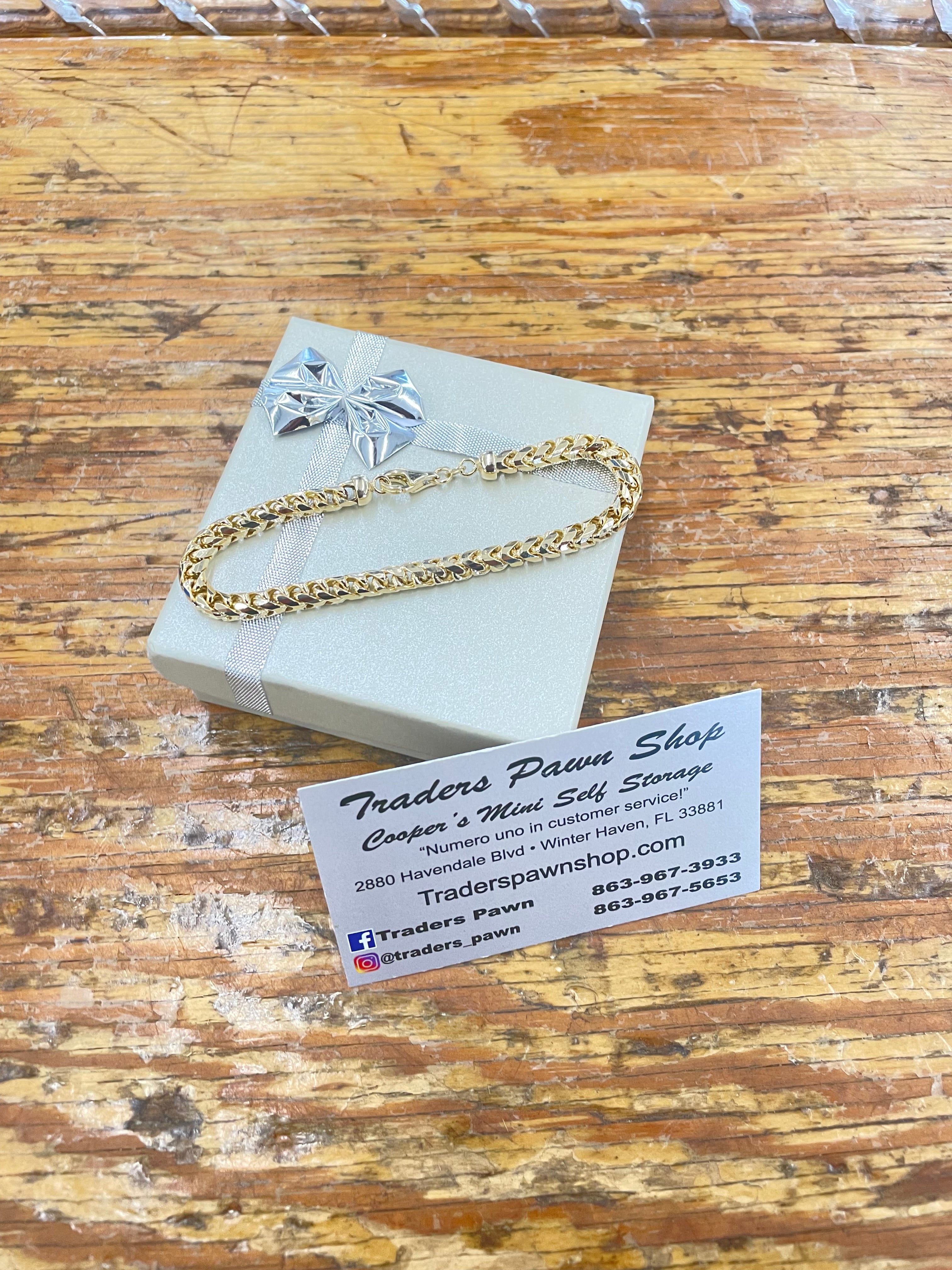 14k Yellow Gold Solid Franco Bracelet 30.7 Grams 5 1/2 mm 8” $2499.99 (863-777-GOLD