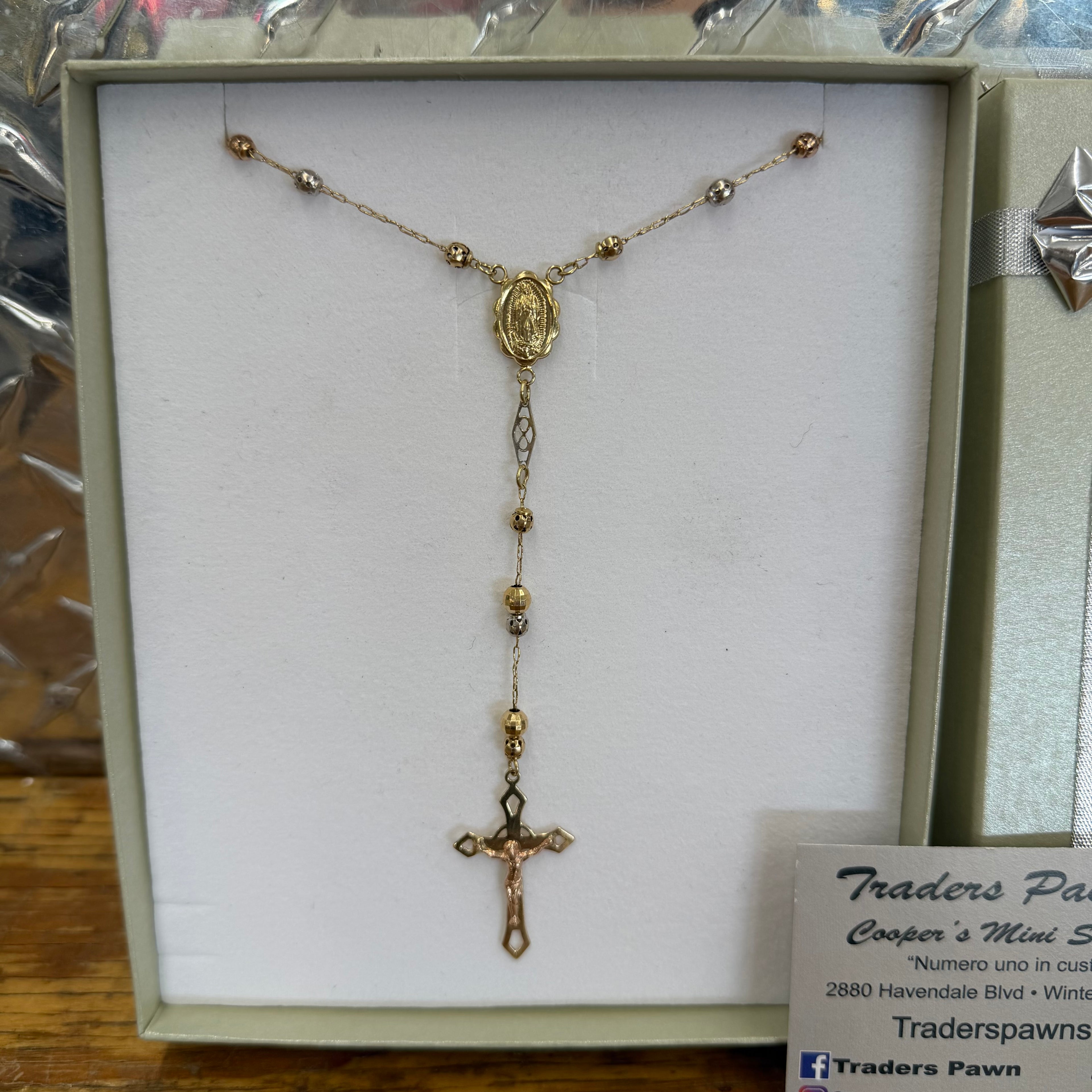 14K Tri-Color Rosary