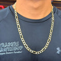 NEW 10K Yellow Gold Diamond Cut Figaro Necklace