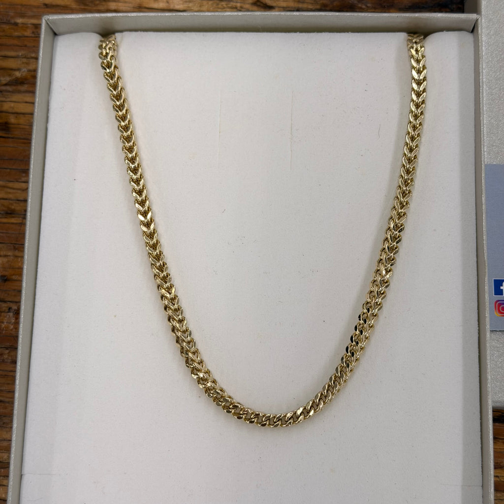 10K Yellow Gold Semi Solid Franco Necklace