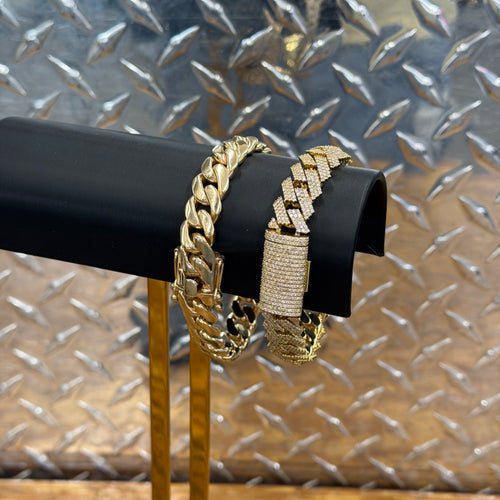 10K Yellow Gold 10CTTW Natural Diamond Monaco Bracelet