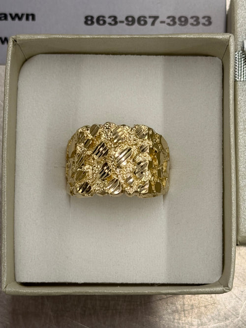 10K Yellow Gold Nugget Ring