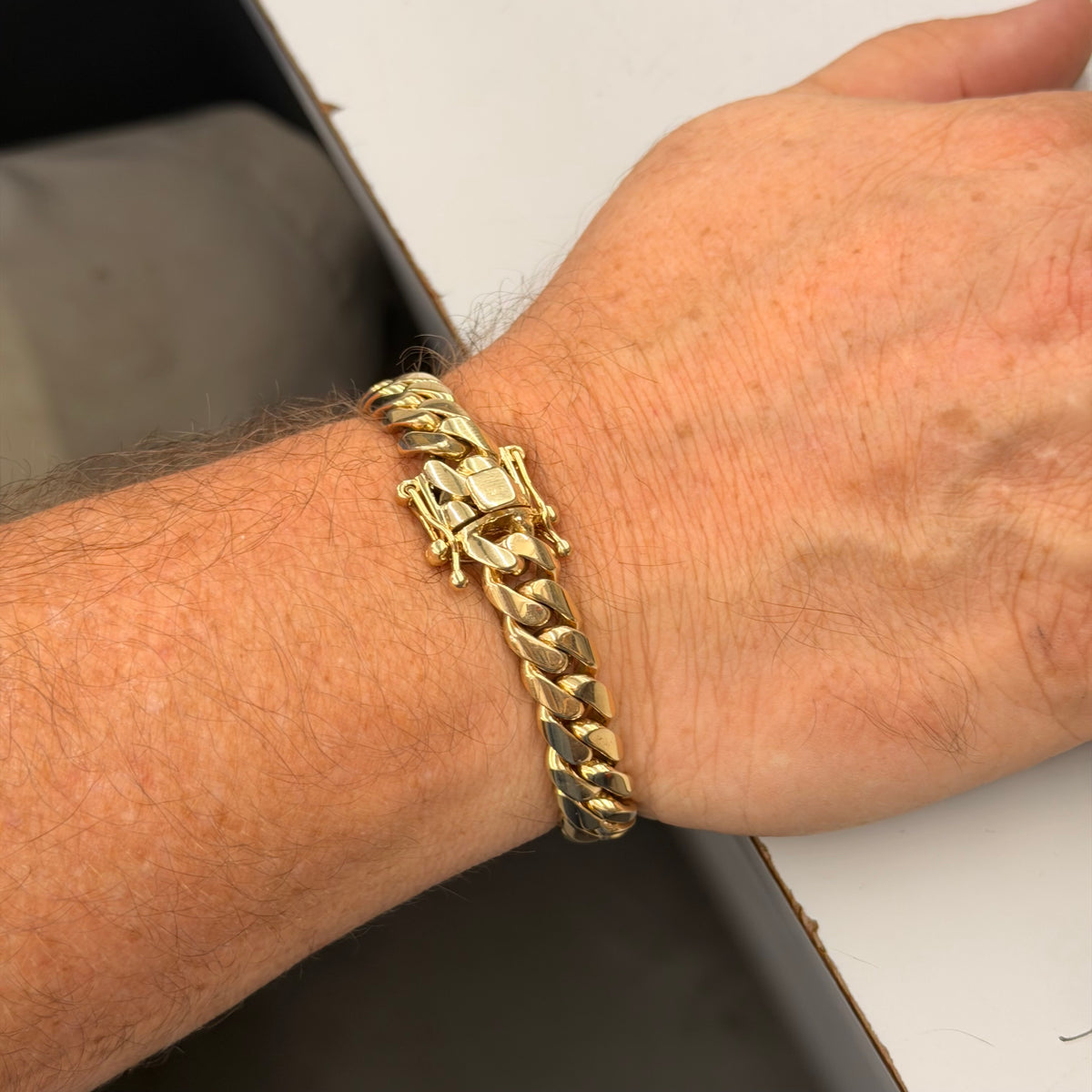 10K Yellow Gold Solid Cuban Link Bracelet 66.2 Grams