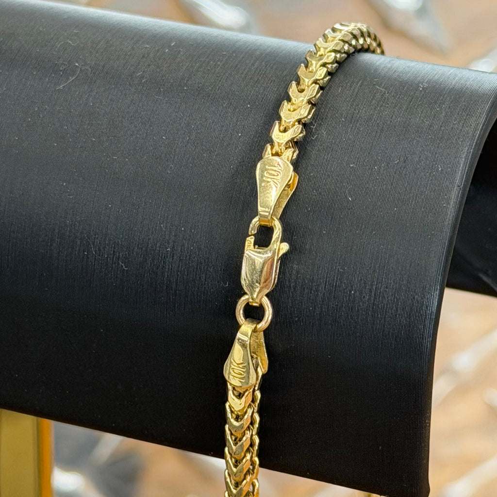 10K Yellow Gold Semi Solid Franco Chain