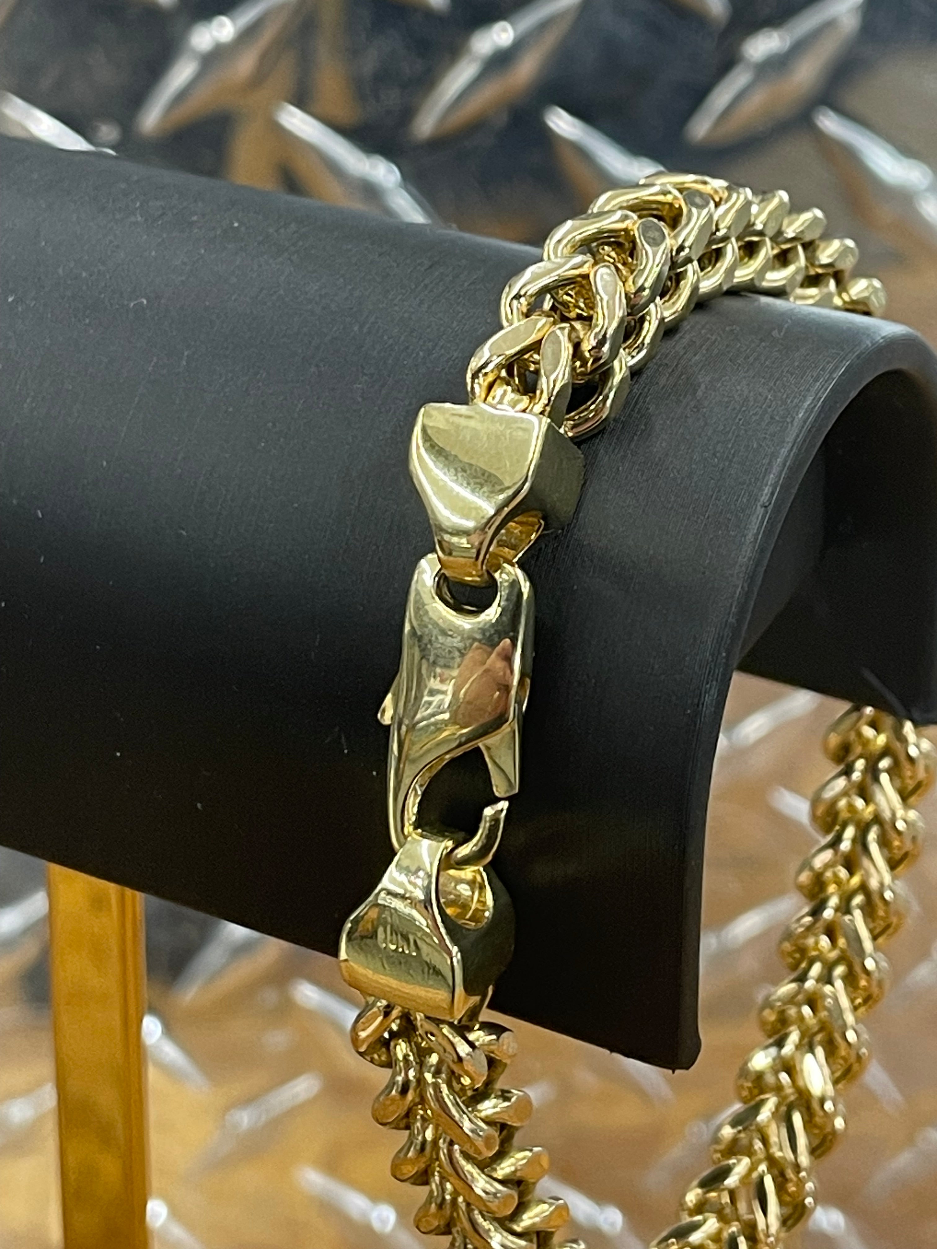 10K Yellow Gold Franco Bracelet