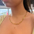 New Women’s 10K Yellow Gold Paperclip Necklace