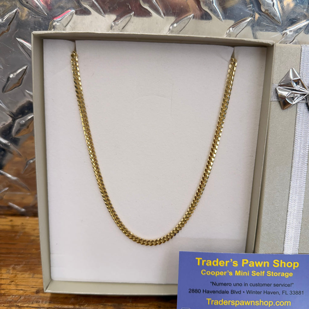 NEW 10K Yellow Gold Solid Cuban Link Necklace