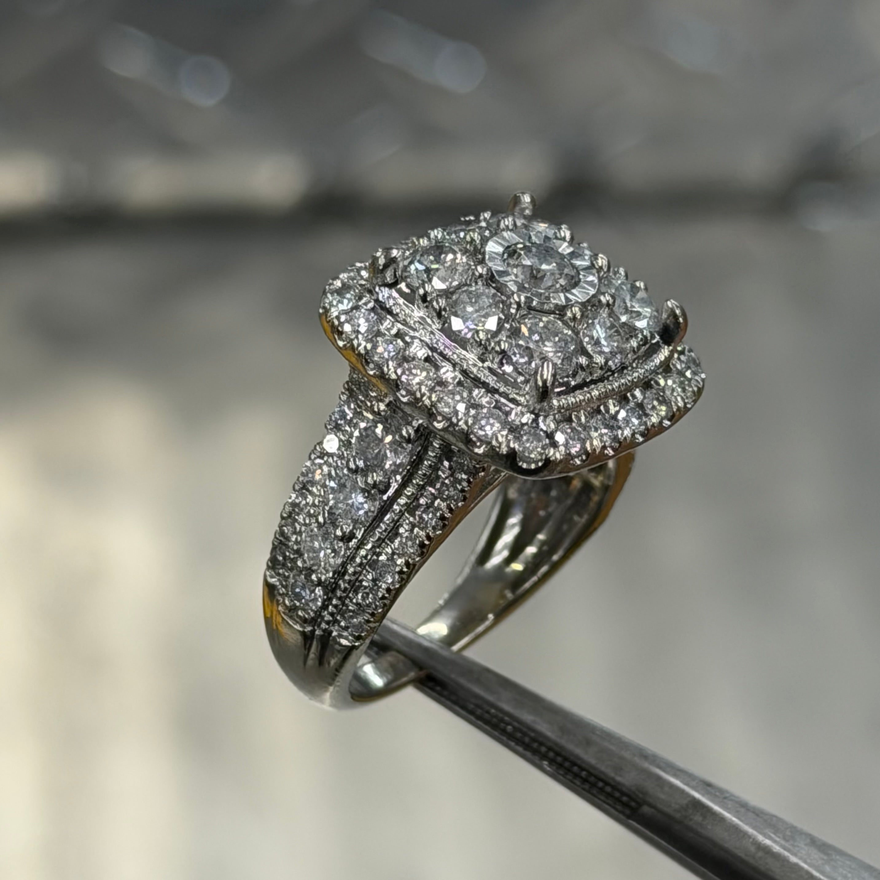 10K White Gold Women’s Engagement Ring 1 CTTW