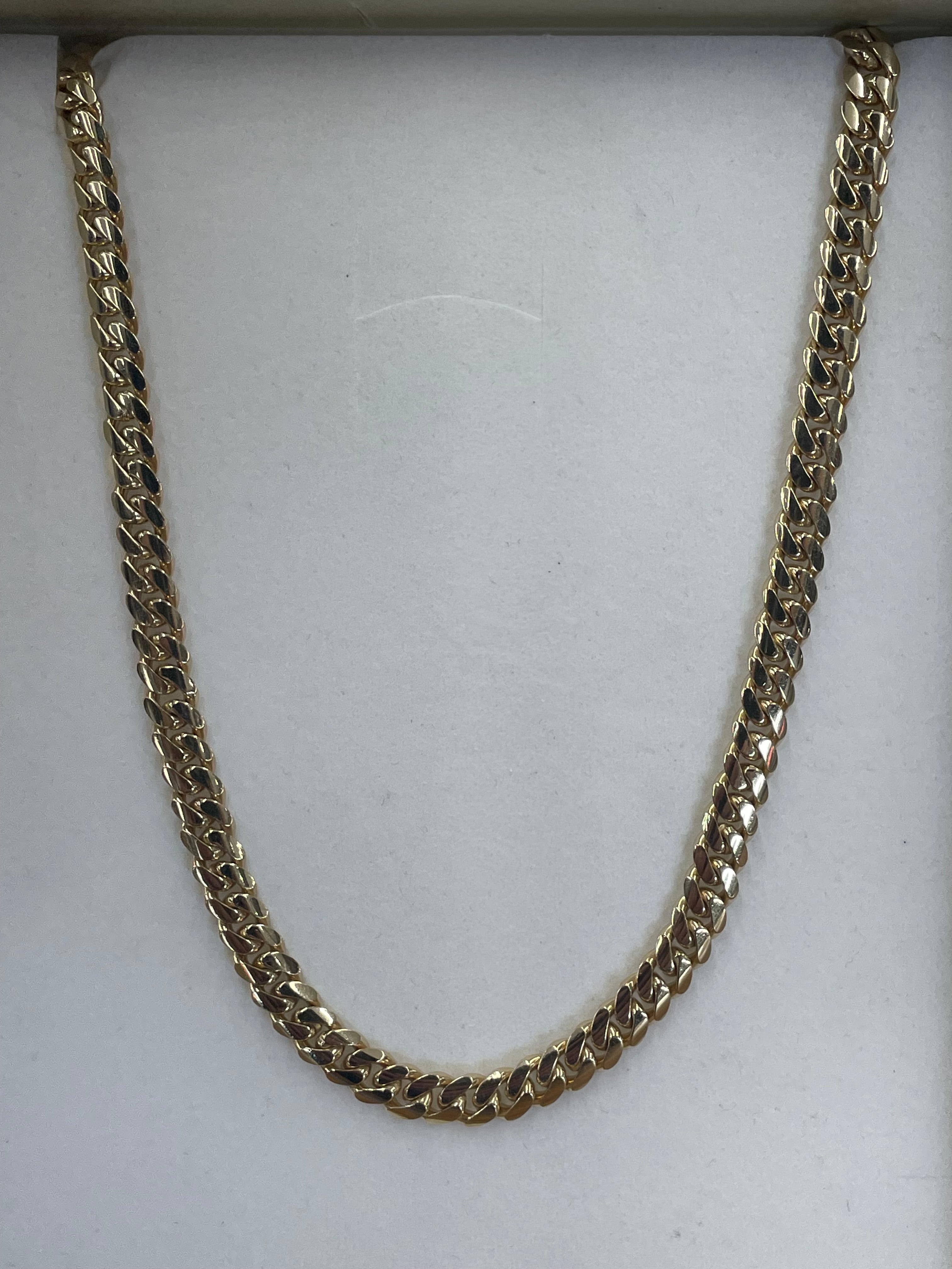 10K Yellow Gold Cuban Link Necklace