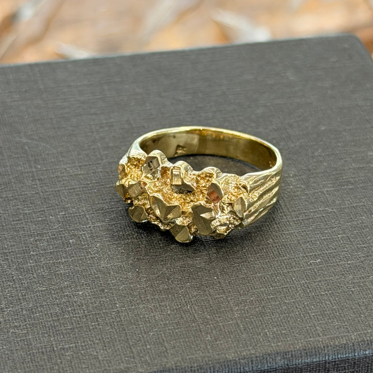 10K Yellow Gold Nugget Ring