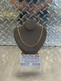 10K Yellow Gold Semi Solid Cuban Link Necklace