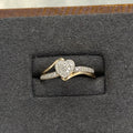 Women’s 10K Yellow Golf Heart Ring With Diamonds