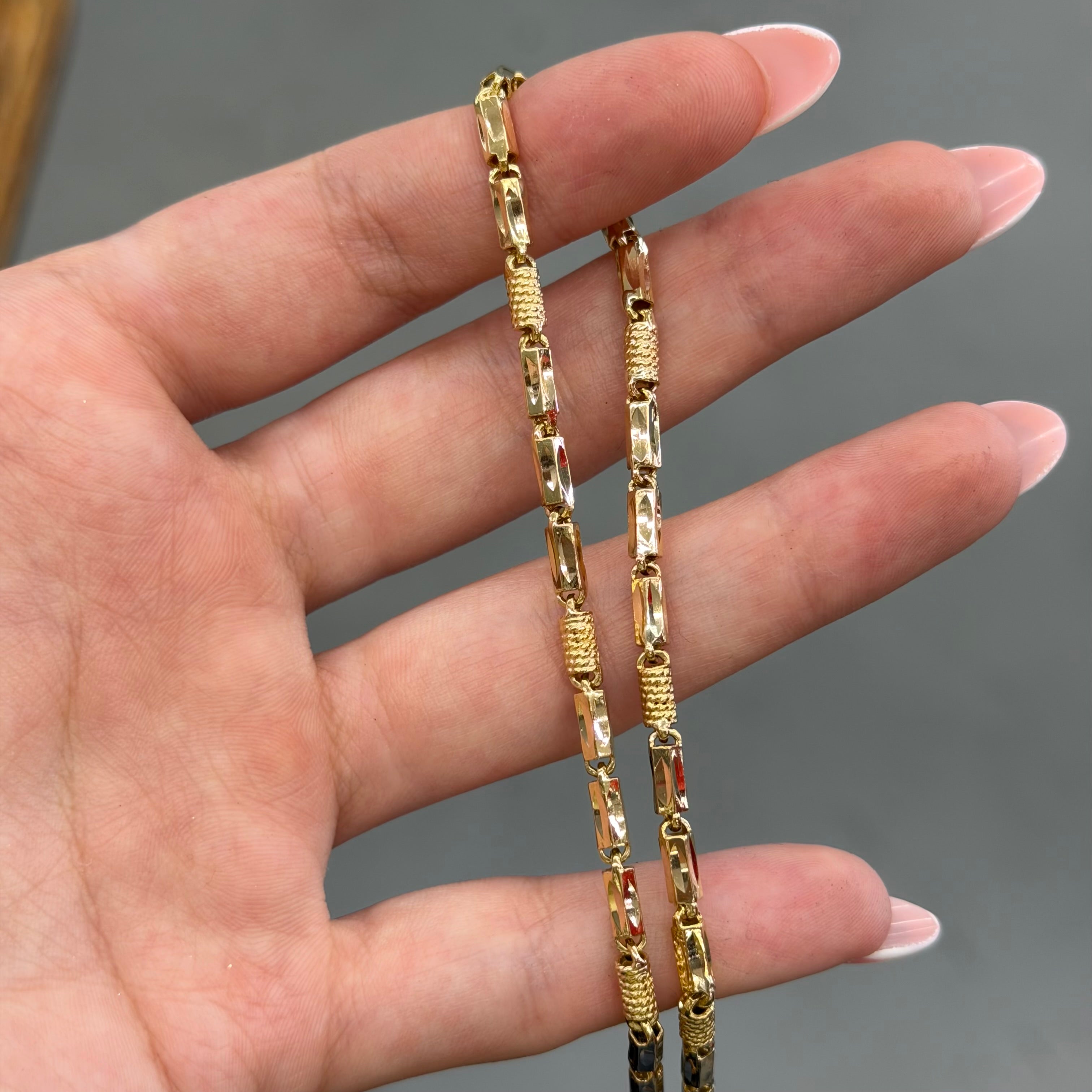 18K Yellow Gold Custom Link Necklace