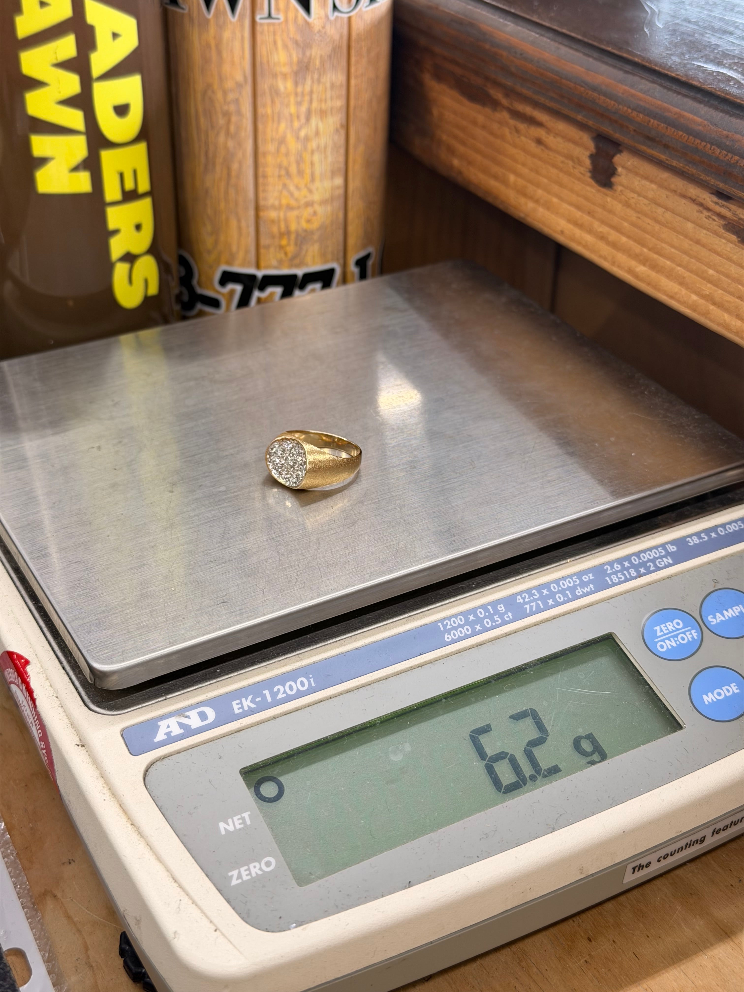 14K Yellow Gold Men’s Ring 1 CT TW