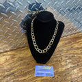 NEW Women’s 14K White and Yellow Gold Semi Solid Fancy Link Necklace