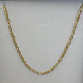 NEW 3.6 Gram 10K Yellow Gold Semi Solid Figaro Necklace
