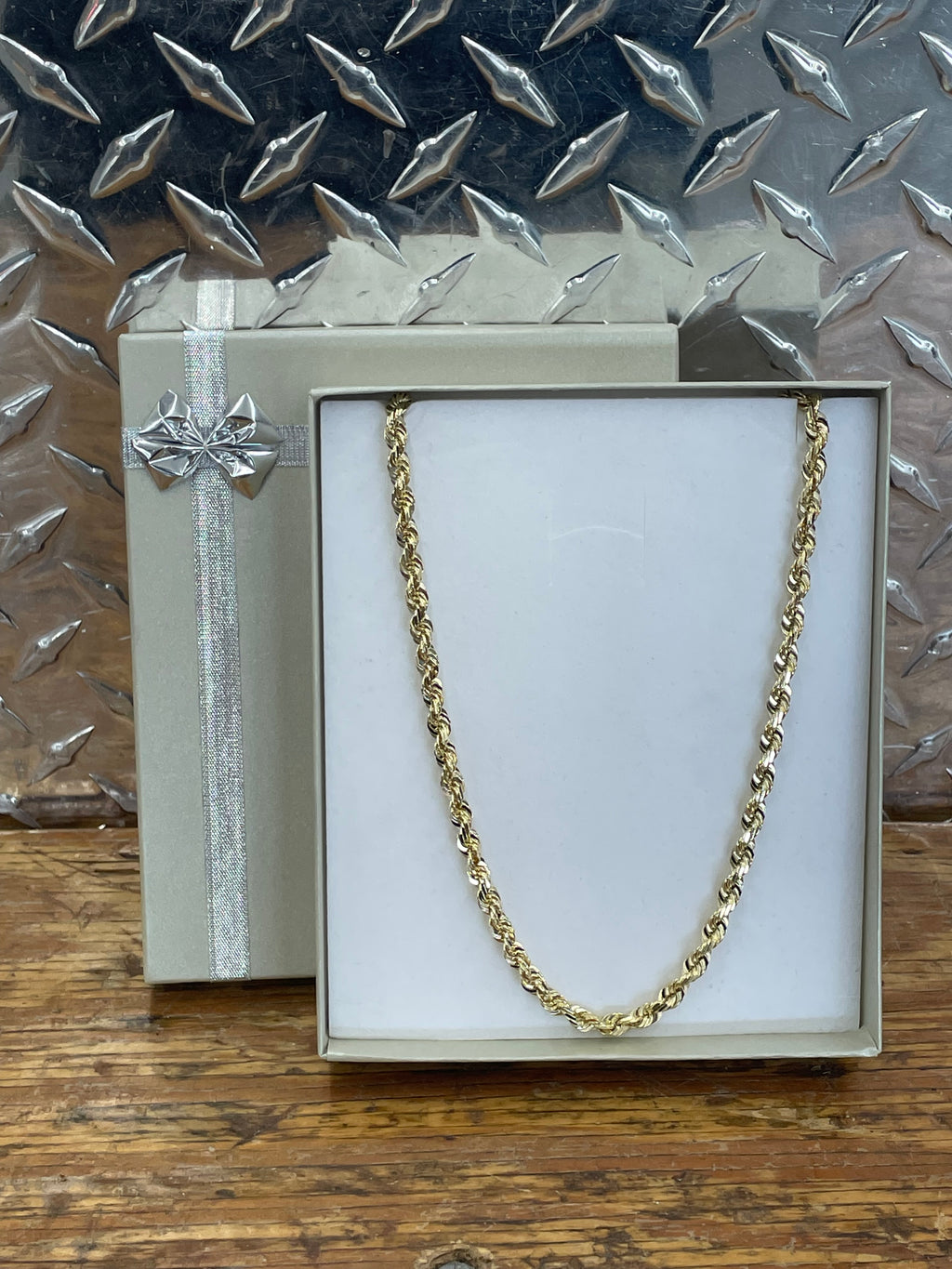 14K Solid Rope Necklace