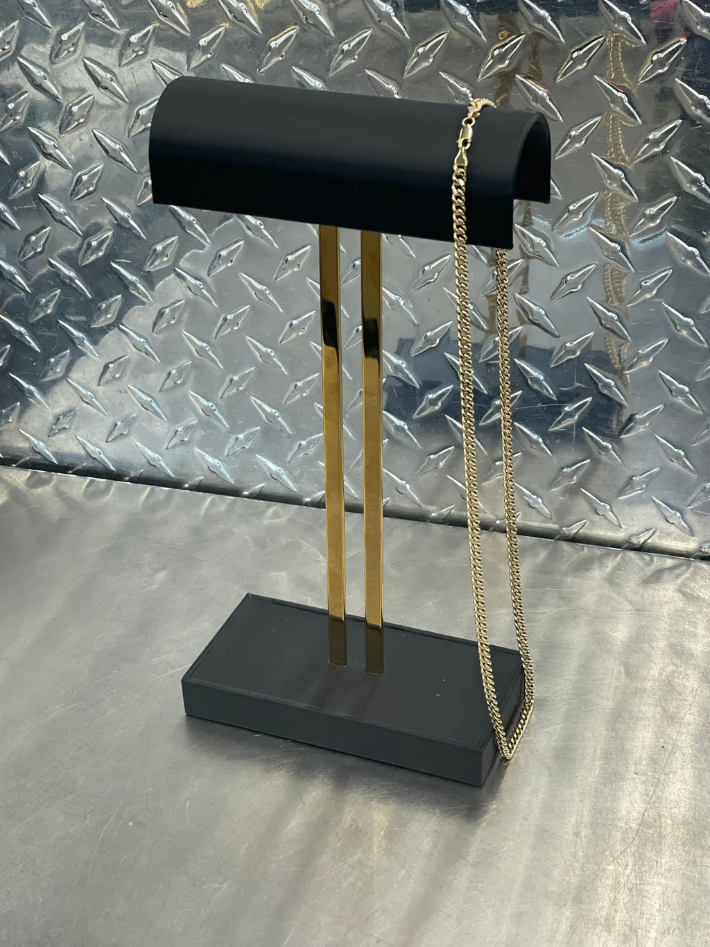 10K Yellow Gold Semi Solid Cuban Link Necklace