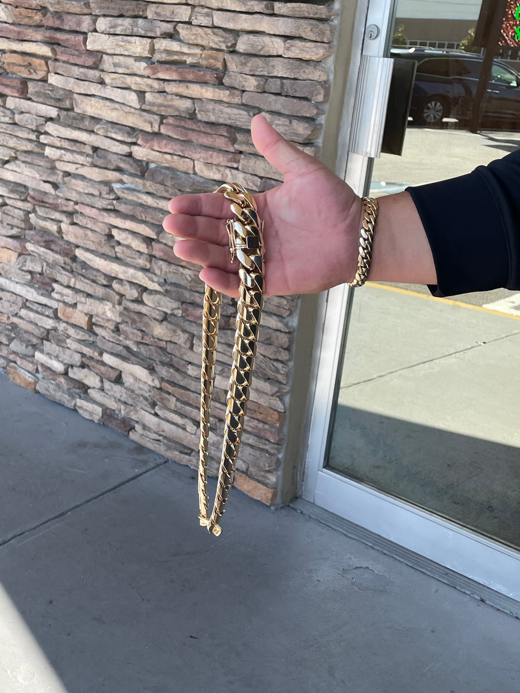 10K Yellow Gold Solid Cuban Link Necklace