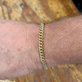 10K Yellow Gold Semi Solid Cuban Link Bracelet