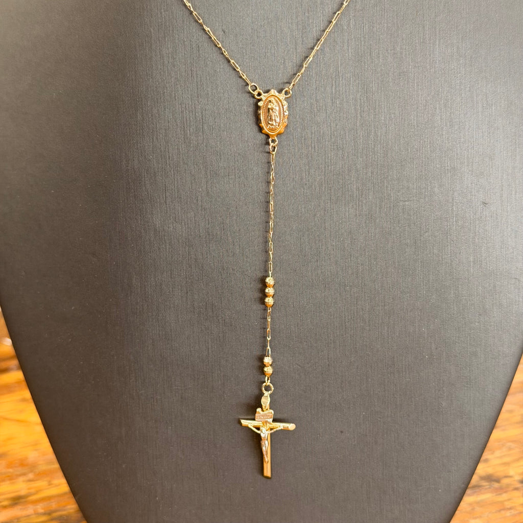 14K Gold Two-Tone Rosary