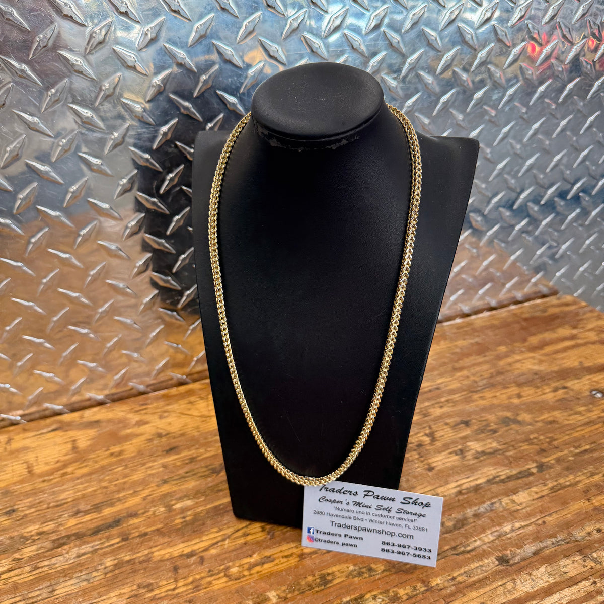 10K Yellow Gold Semi Solid Franco Necklace
