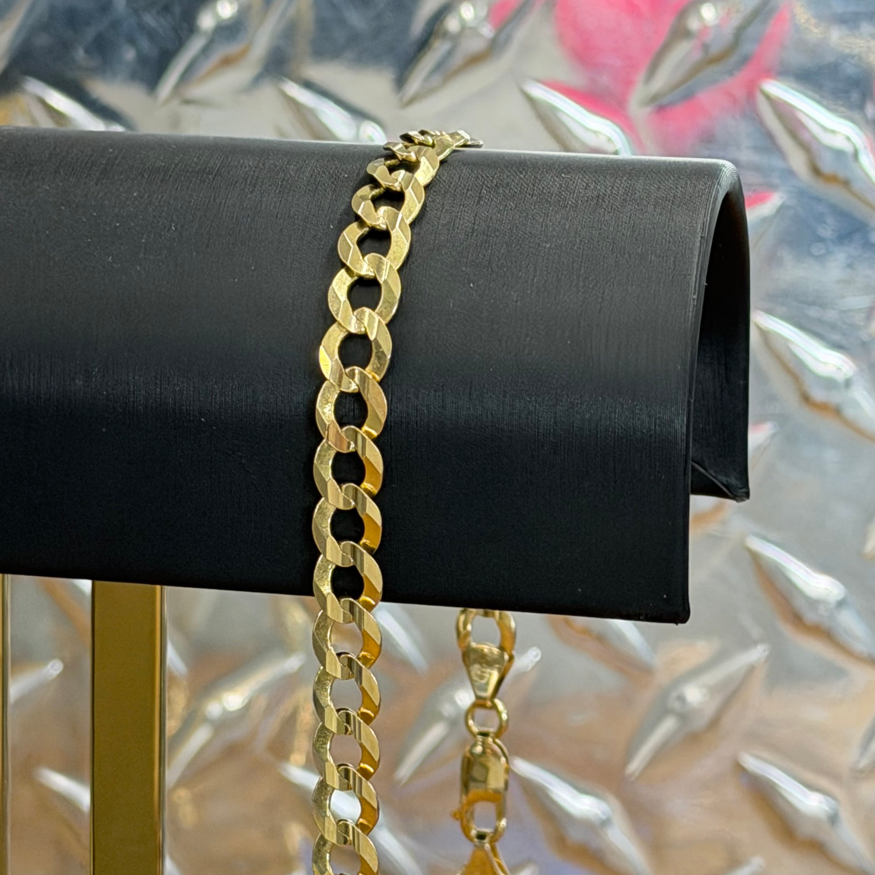 10K Yellow Gold Curb Necklace 26.5g 7mm x 24"