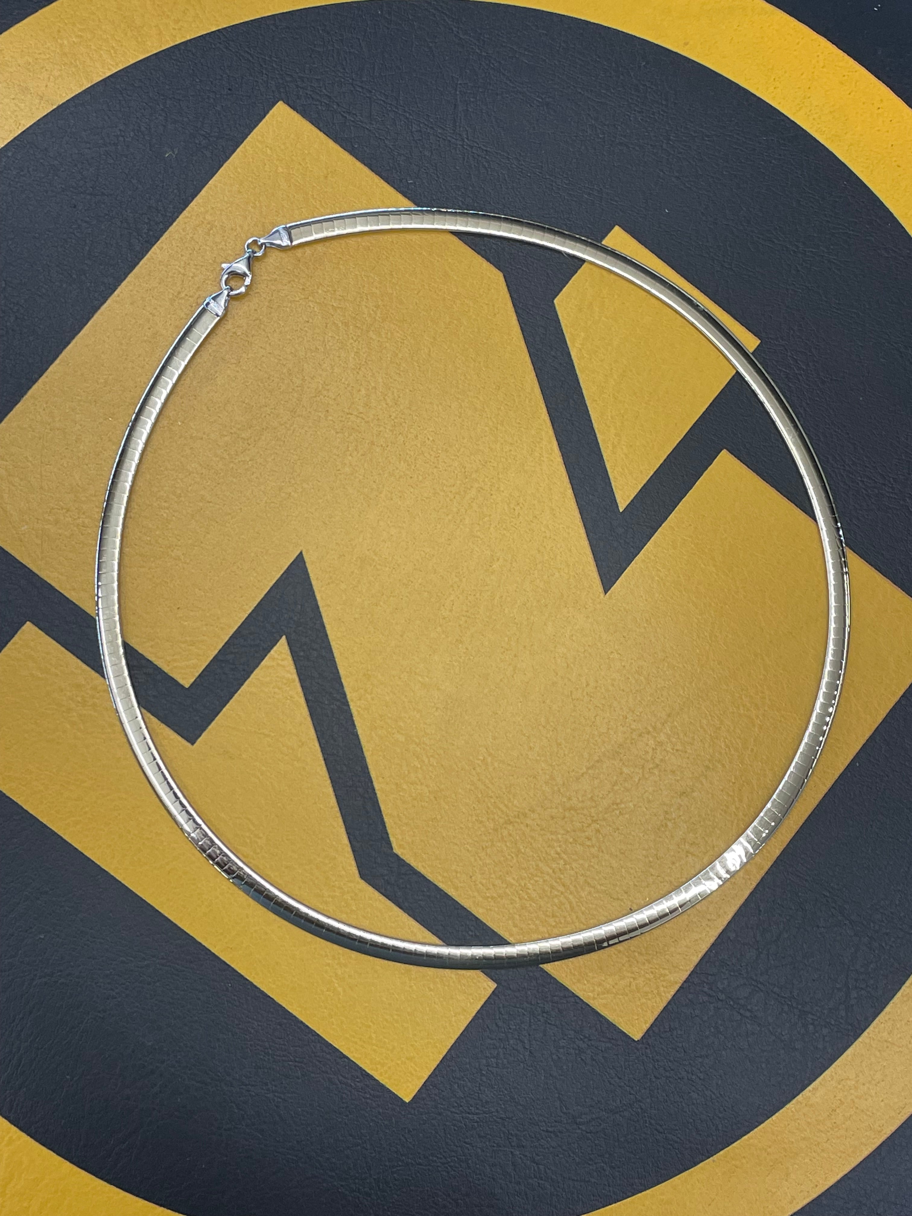 10K Two Tone Omega Necklace