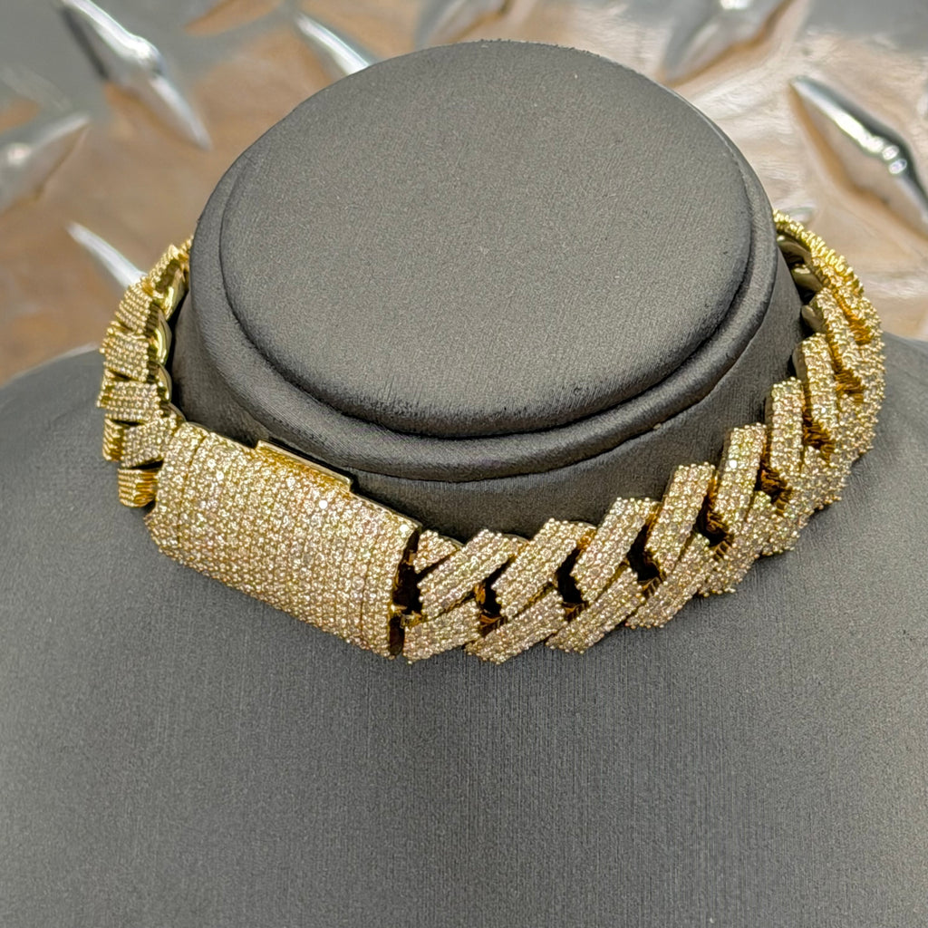 10K Yellow Gold 10CTTW Natural Diamond Monaco Bracelet