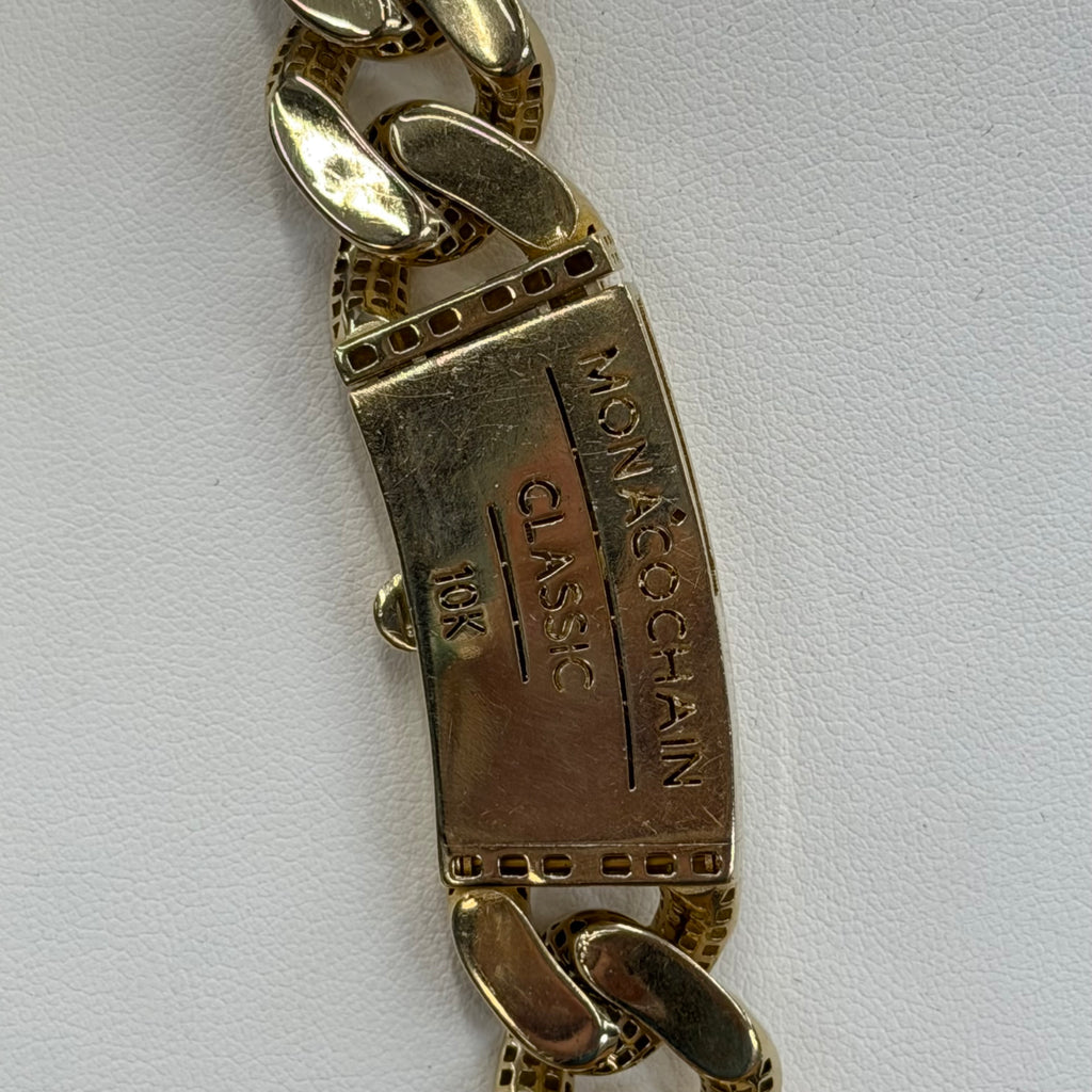10K Yellow Gold Semi Solid Monaco Necklace